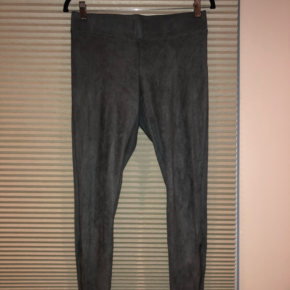Faux suede leggings
